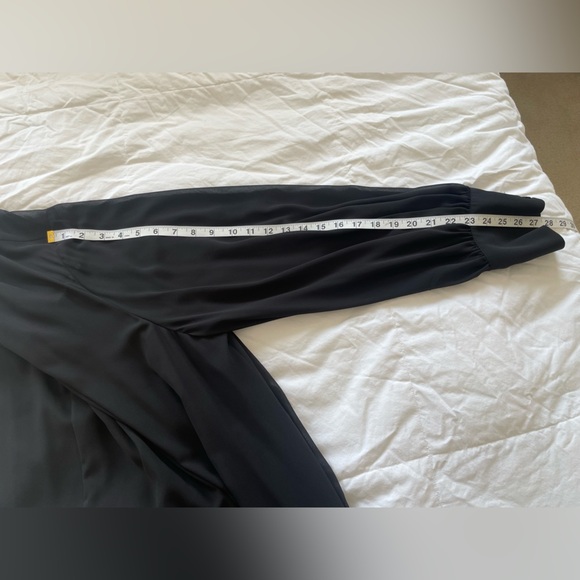 NWT Marina Rinaldi Black Sheer Maxi Dress with High Neck & Long Sleeves Size 24 - Picture 11 of 13